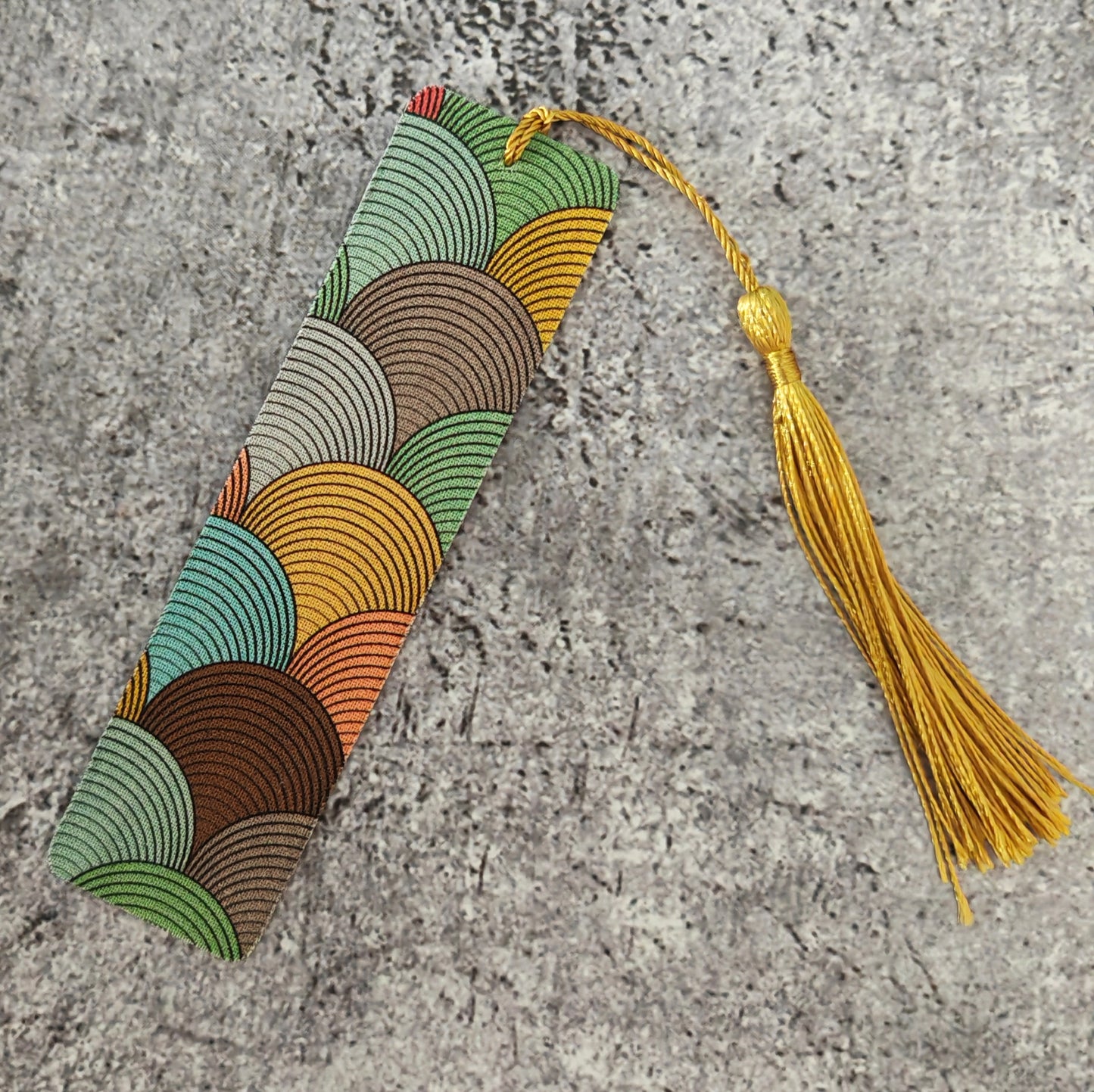 Fabric Bookmark - Colourful Shells