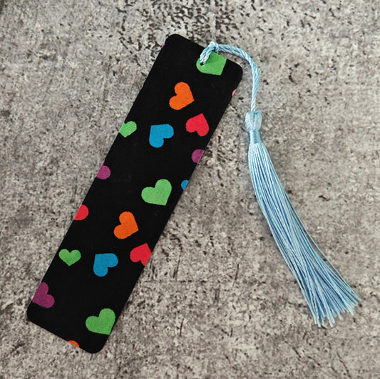 Fabric Bookmark - Hearts