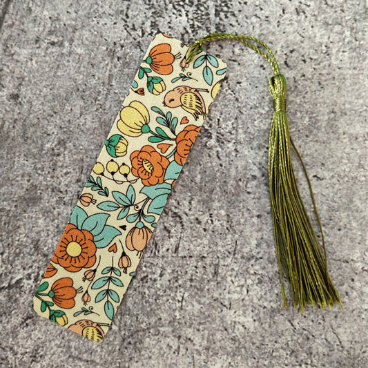 Fabric Bookmark - Summer florals